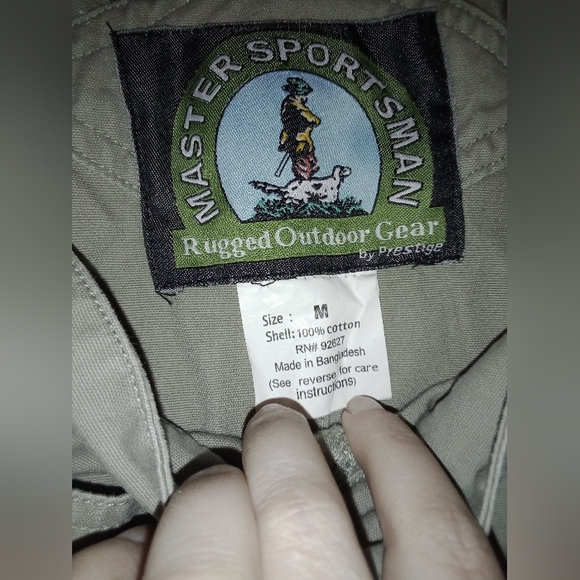 Y2K vintageOversizeD Kaki Overalls Master Sportsman Rugged Outdoor By Prestige. - Picture 3 of 7